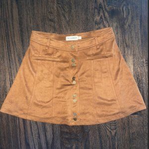 Brown suede skirt